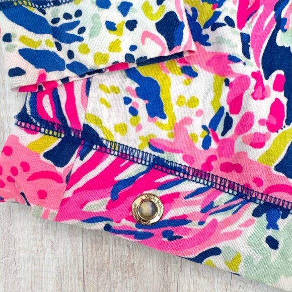 LILLY PULITZER Sunken Treasure JoJo Pullover Long Sleeve Boat Neck Stretch Top S - Picture 2 of 3